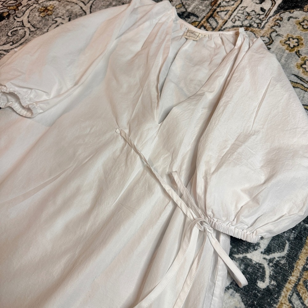 Deiji Studios Elegant White Midi Dress